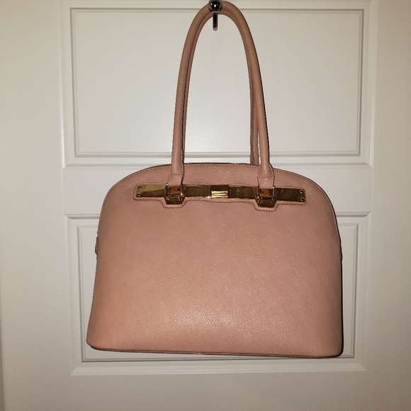 Pebbled vegan leather handbag